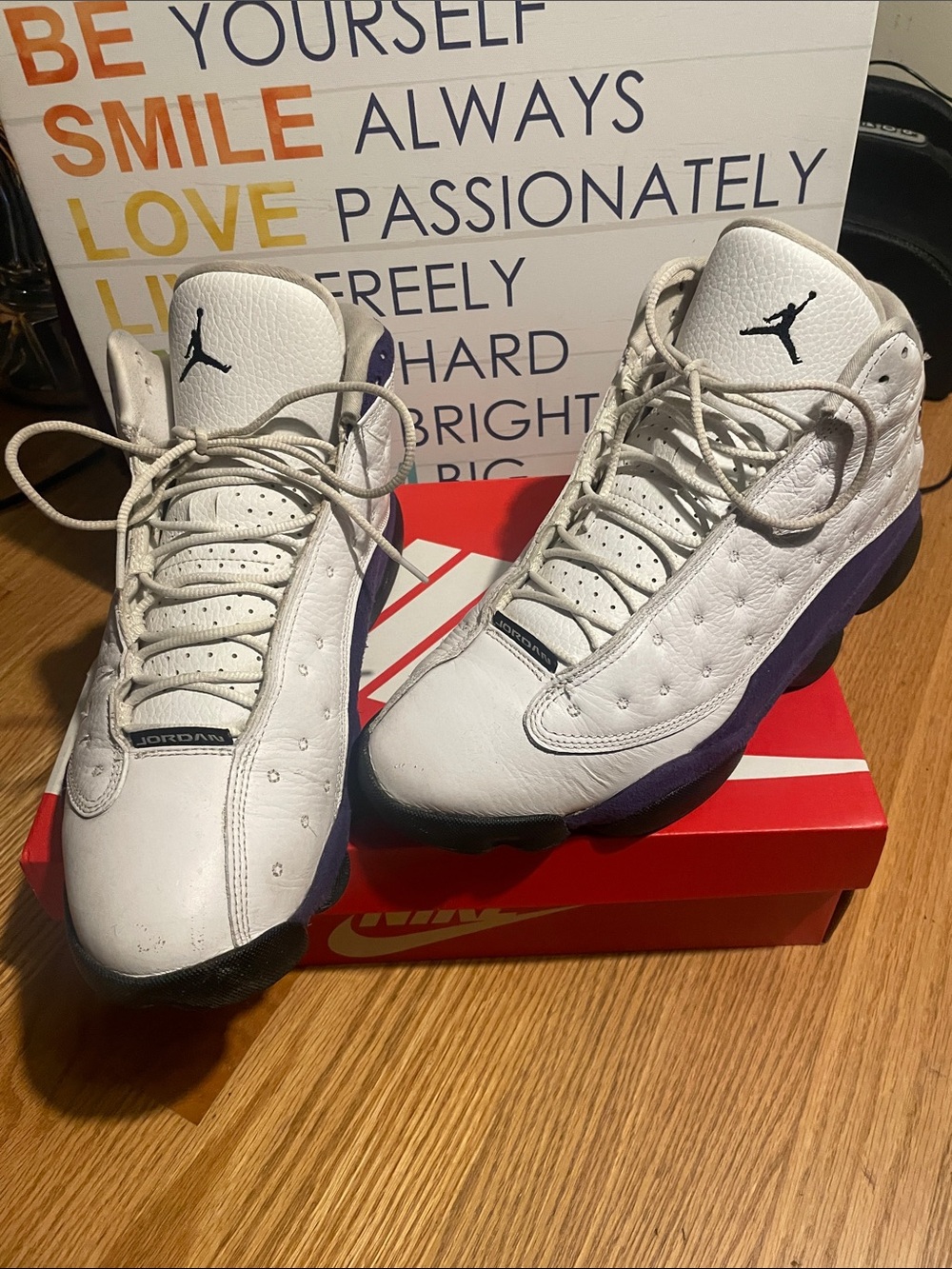 Jordan Men’s Sneakers in White and Purple